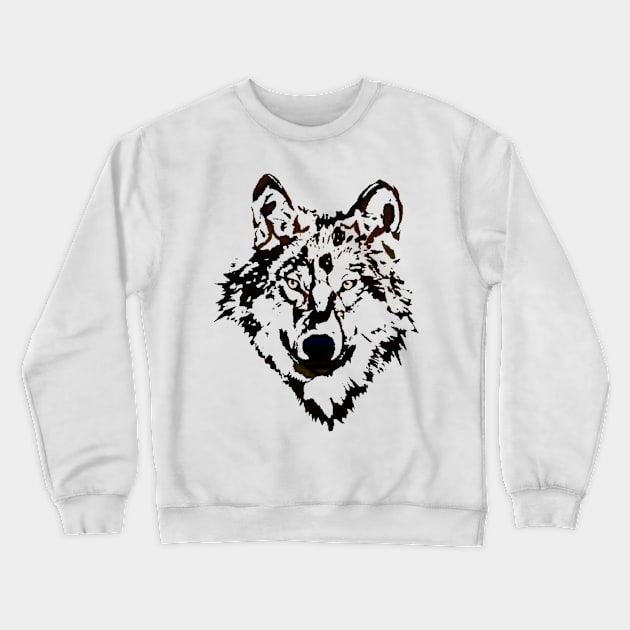 Wolf Crewneck Sweatshirt by jopett